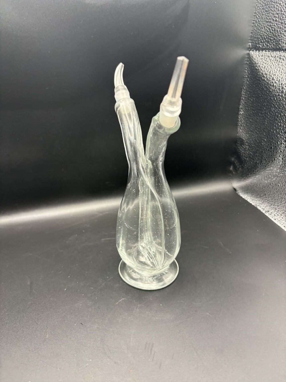 Clear Glass Double Spout Oil & Vinegar Pourer - Home Accents